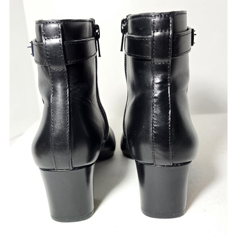 Antonio Melani HARDINE Black Leather Ankle Boots Women's Shoes SZ 6.5 M - Picture 7 of 10